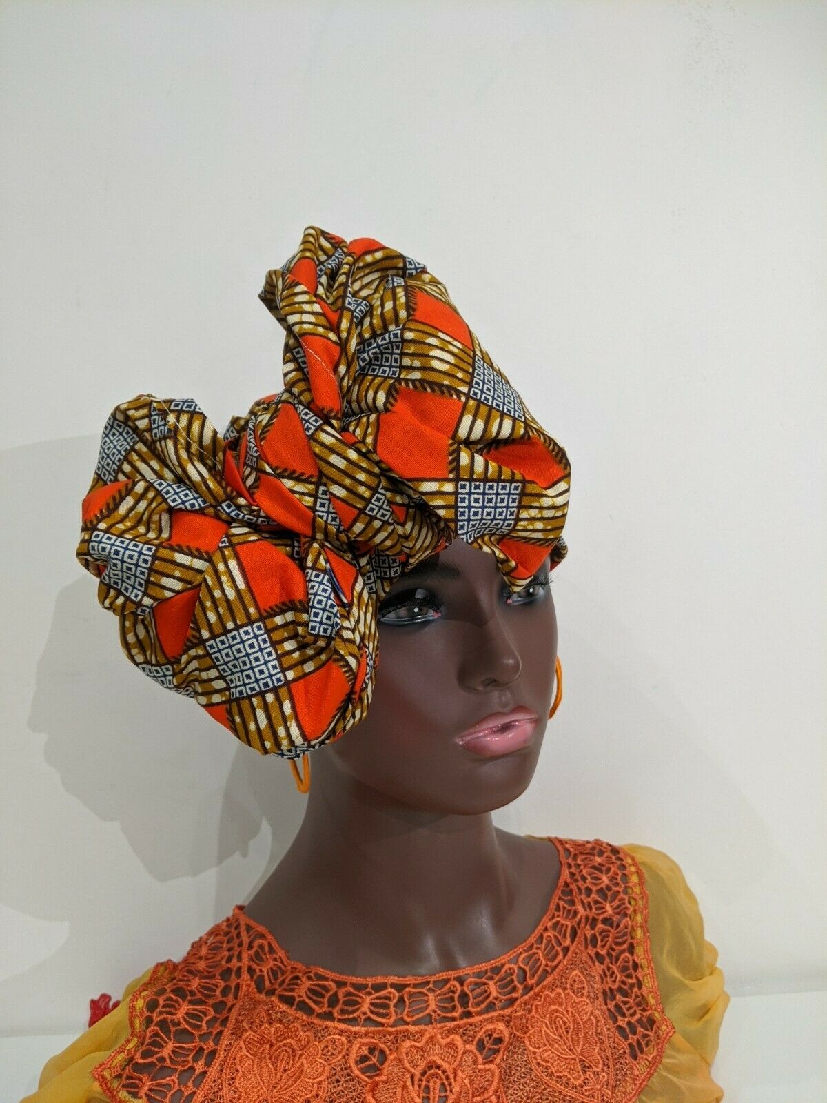 African Wax Print Head tie Head Wrap Head Tie,Ankara Head Scarf turban - dorelen african-wax-print-head-tie-head-wrap-head-tie-ankara-head-scarf-turban-3,