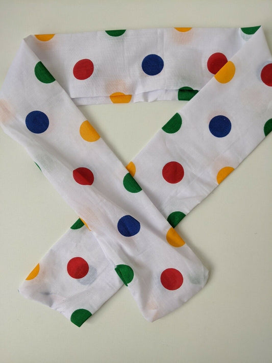 Hand made Multicoloured Spotty Print Polycotton Head Band Hair Wrap Scarf - dorelen polka-dots-hair-scarf, African Hair Band, African Hair Wrap Scarf, African Head Wrap, African Headband, afr