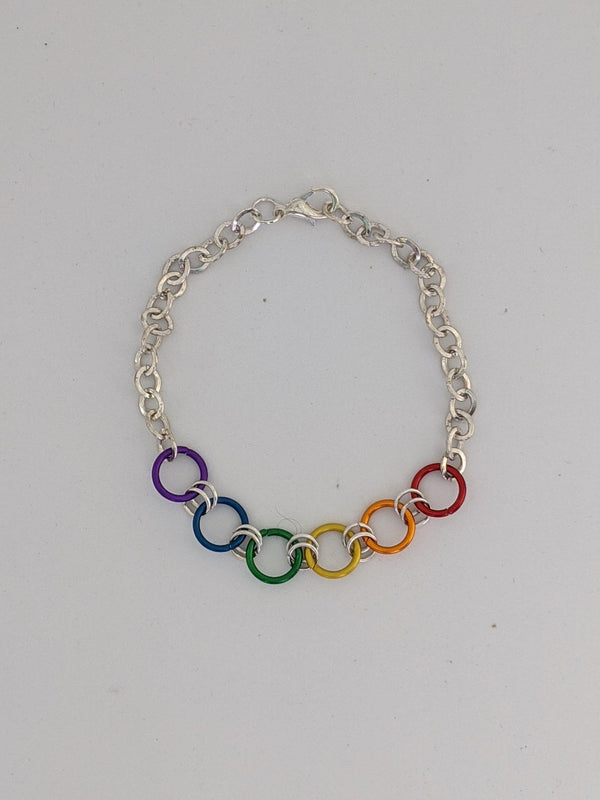 Rainbow Bracelets with Jump Rings - dorelen rainbow-bracelets-with-jump-rings, 